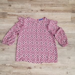 Apt 9 Berry & White Blouse